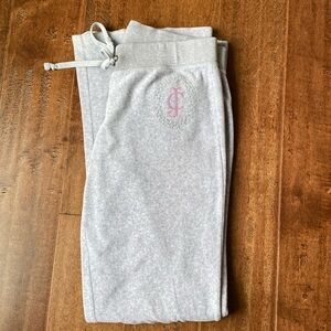 Juicy couture light grey velour flare pants sz Sm LAST ONE AVAIL!